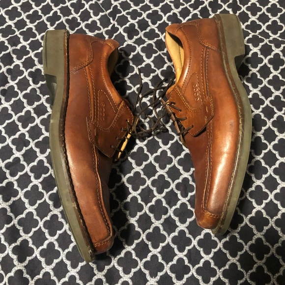 Ecco Oxford Derby Shoes Apron Toe Formal Dress